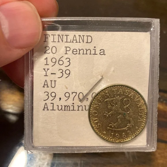 1 coin 20 Pennia 1963 AU ALUMINUM - Picture 1 of 2